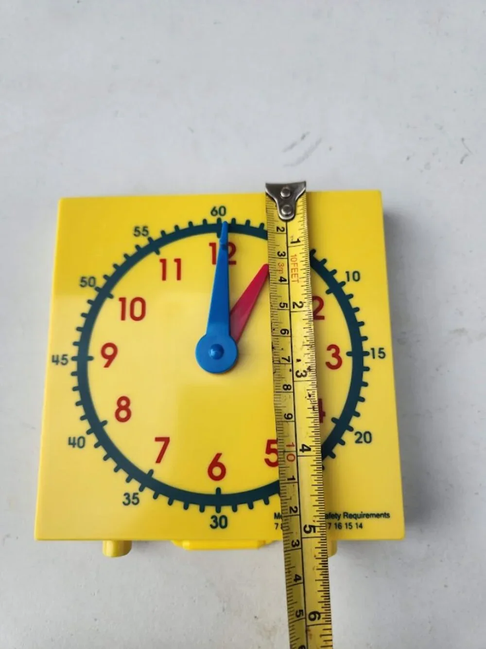 Clock Math Manipulative Teaching Time Plastic Educational Toy Analog Clock Learn